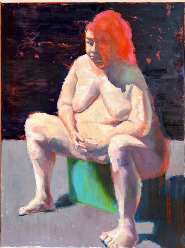 portrait painting nude woman